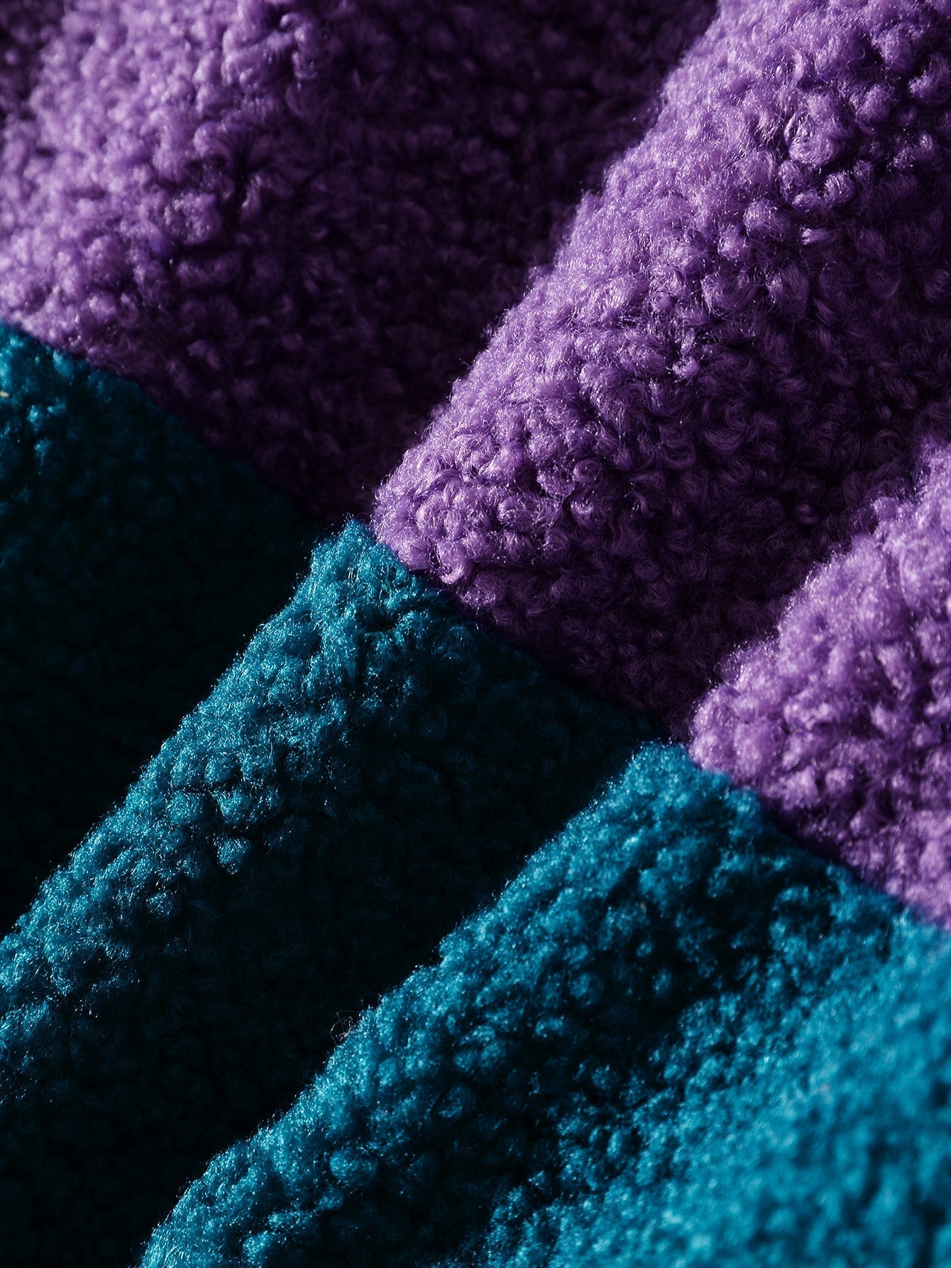 Winterjacke Langarm | Reißverschluss Mit Block Design Jacke