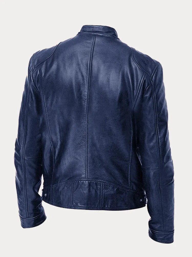 Biker Jacke | Klassischer Stehkragen mit Reißverschluss