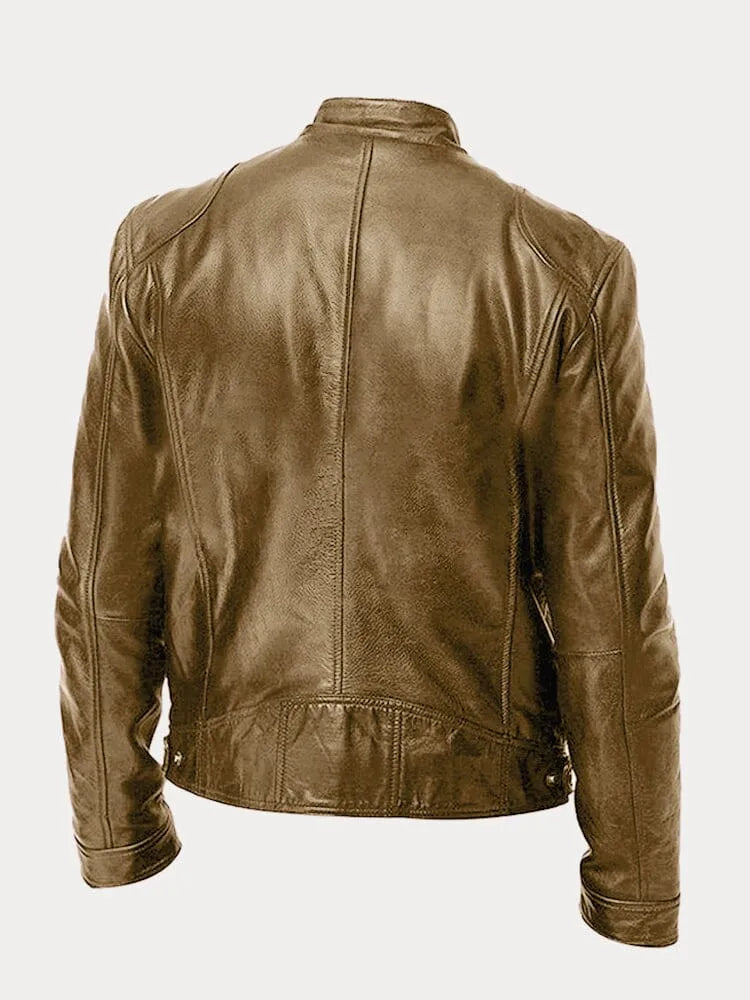 Biker Jacke | Klassischer Stehkragen mit Reißverschluss
