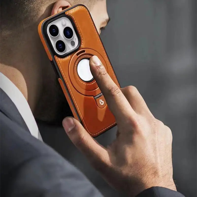 Magnetische iPhone-Hülle mit unsichtbarem Ringständer | Mit Ringhalterung und Kameraschutz