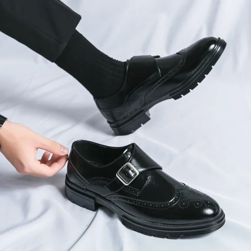 Business Schuhe | Klassisches Modell mit Schnalle und Lochmuster