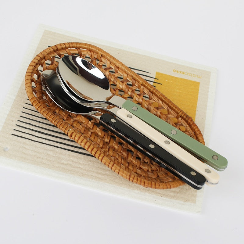 Elegantes Bistro Besteckset | Tägliches Essgeschirr für Zuhause