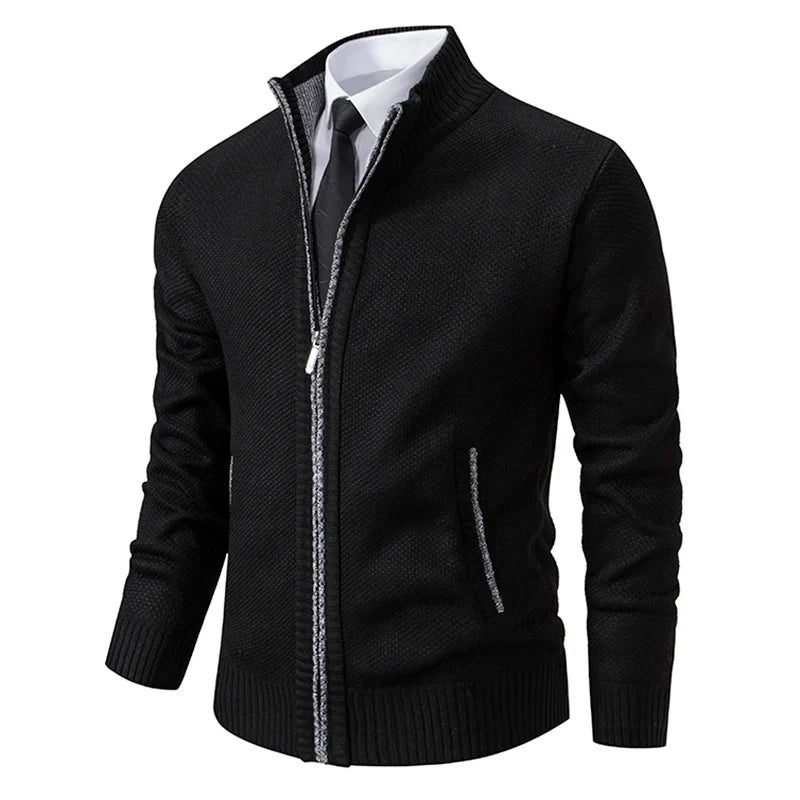 Fleecejacke mit Reißverschluss - Gerippter Kragen und Taschen