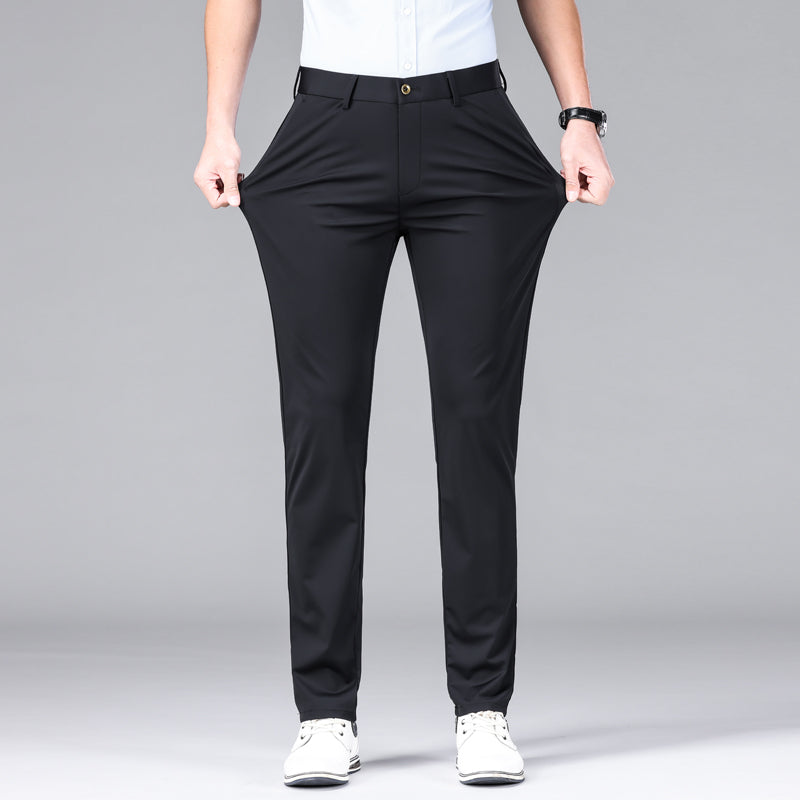 Stretchhose - Schmale Passform Hose Mit Knopfverschluss