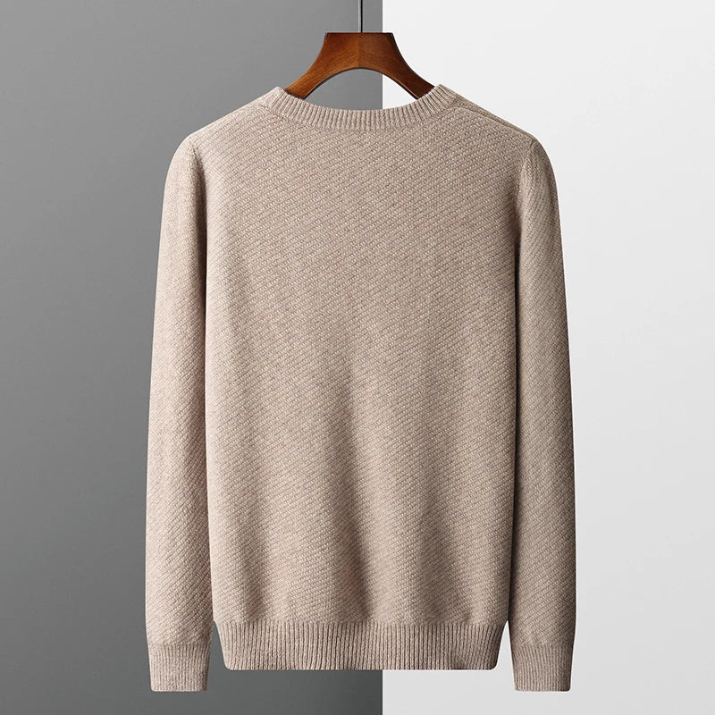 Pullover mit Rundhalsausschnitt - Fein Geripptes Design