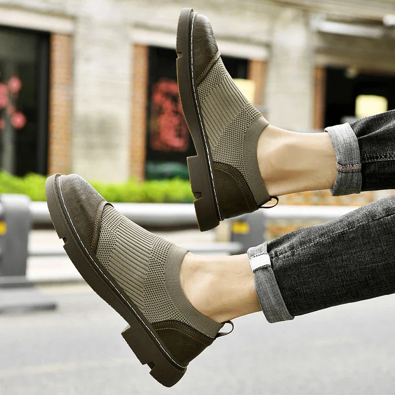 Slip On Schuhe | Strick Design mit Profilsohle