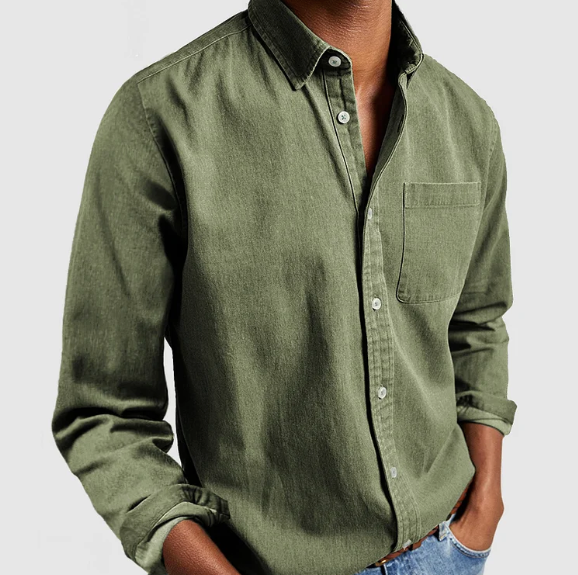 Herren Langarm Flanel Bluse