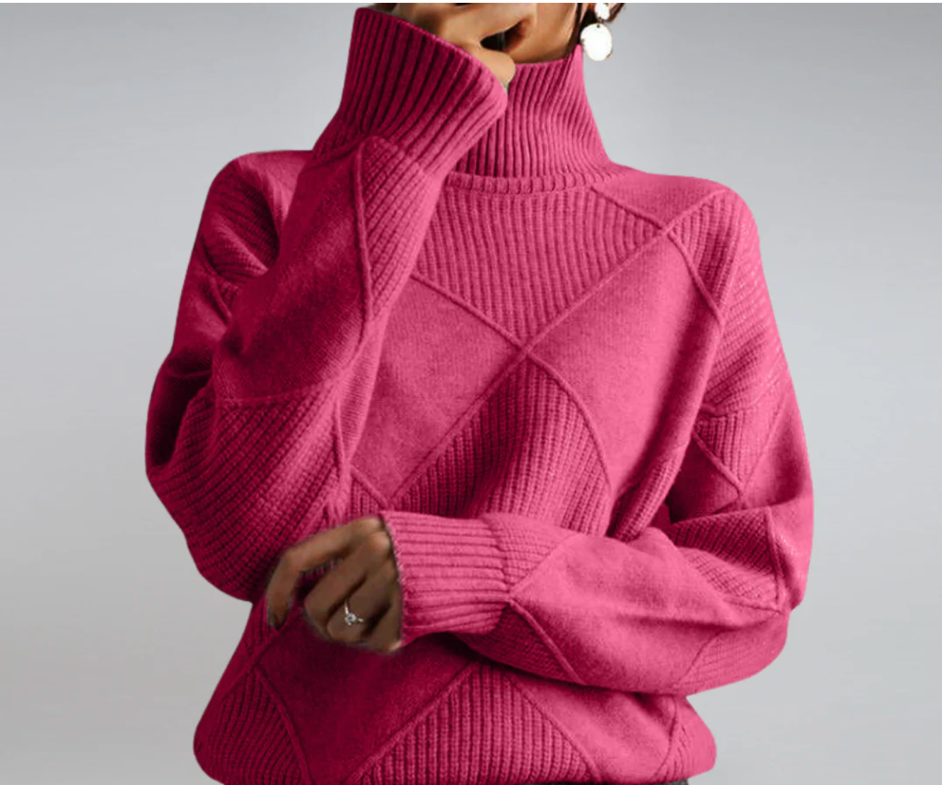 Pullover | Rollkragenpullover mit Strukturmuster