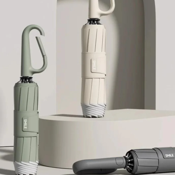 Sturmsicherer Regenschirm | Reflektierende Kante Kompakt Sicher Bei Wind Und Regen