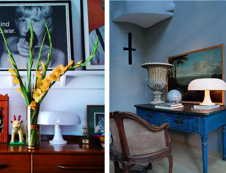 Designer Pilz Tischlampe | Moderne Tischleuchte Für Schlafzimmer Und Wohnzimmer