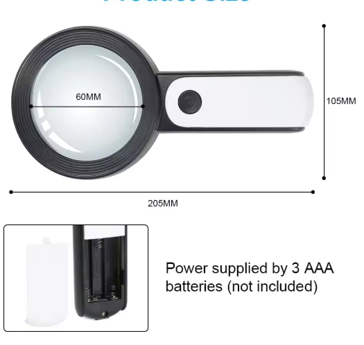 Vergrößerungslupe | Mit LED Beleuchtung Für Lesen Und Detailarbeit