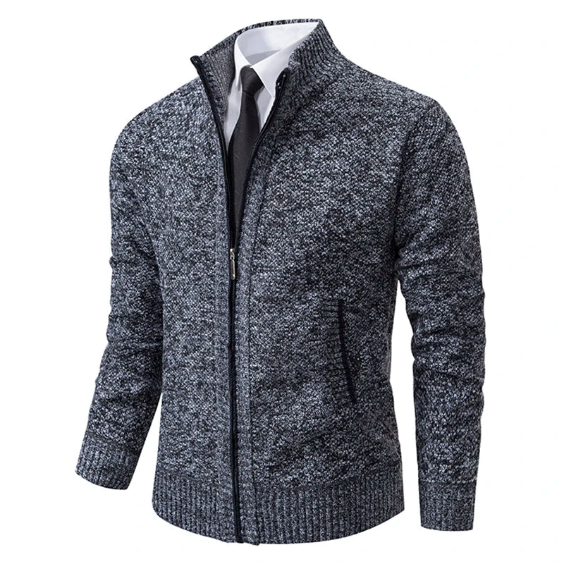 Fleecejacke mit Reißverschluss - Gerippter Kragen und Taschen