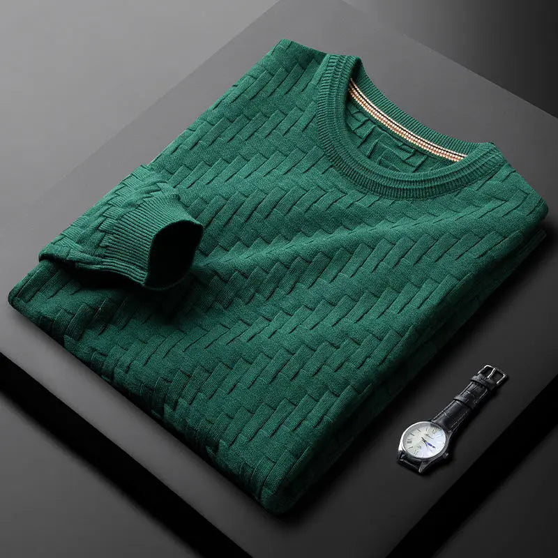 Strickpullover Rundhalsausschnitt | Strukturiertes Design