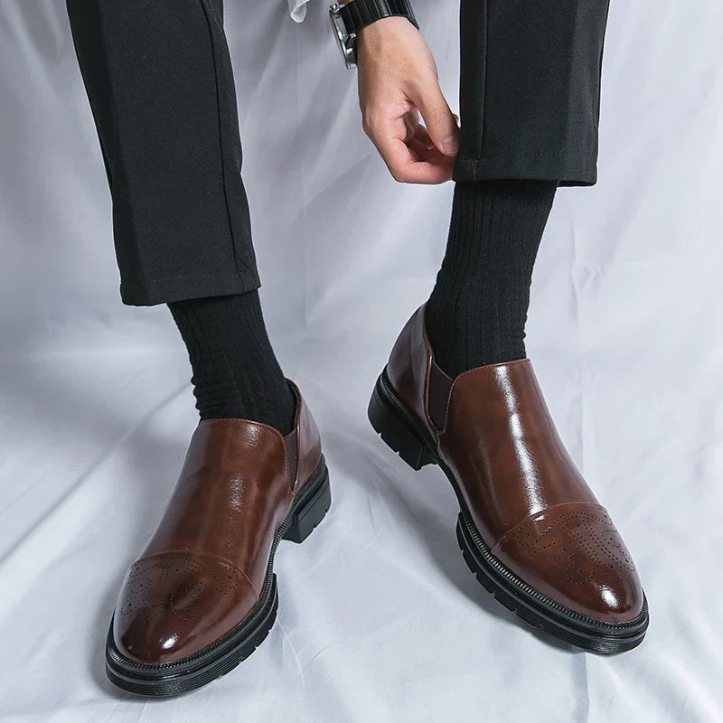 Business Loafer Schuhe | Klassisches Slip On Design mit Lochmuster
