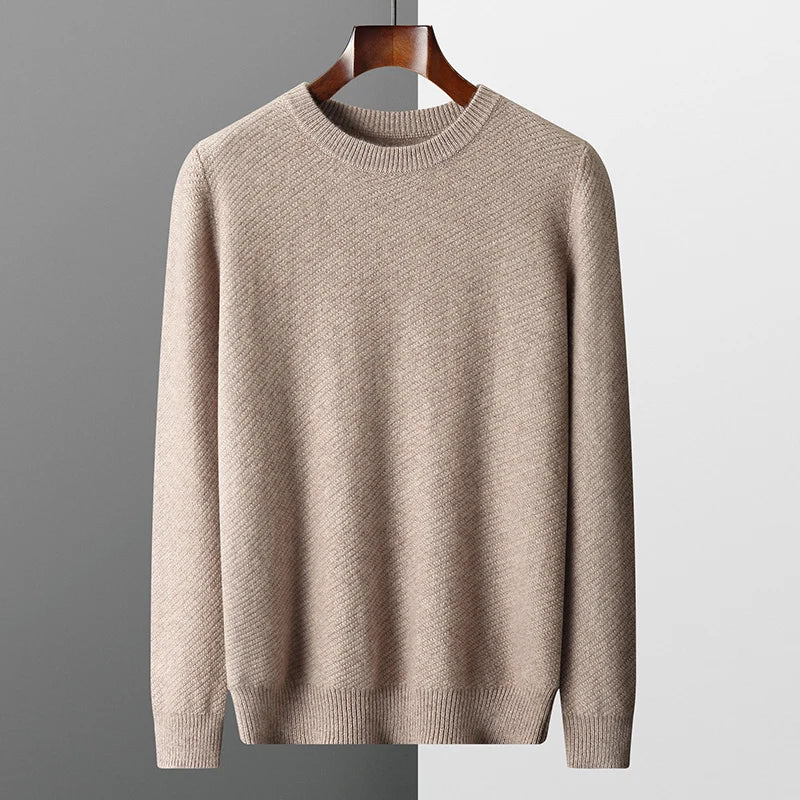 Pullover mit Rundhalsausschnitt - Fein Geripptes Design