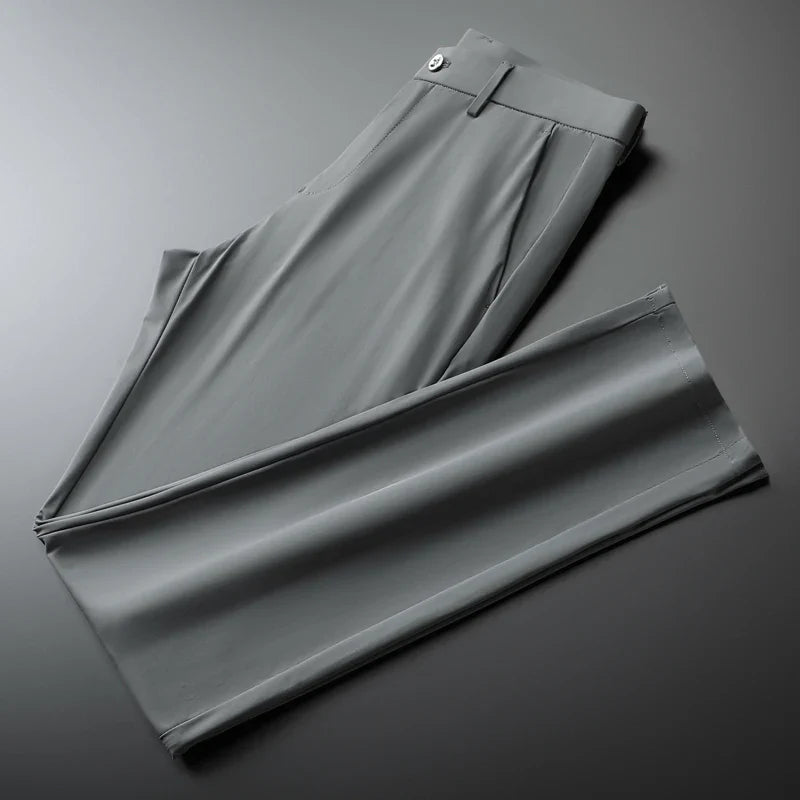 Stretchhose - Schmale Passform Hose Mit Knopfverschluss