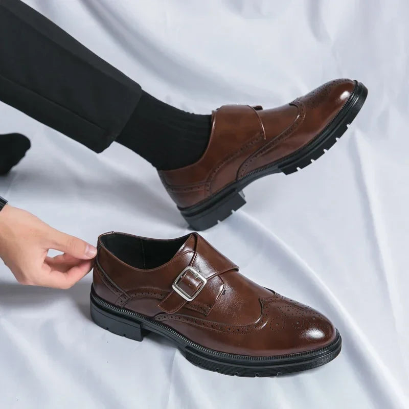 Business Schuhe | Klassisches Modell mit Schnalle und Lochmuster