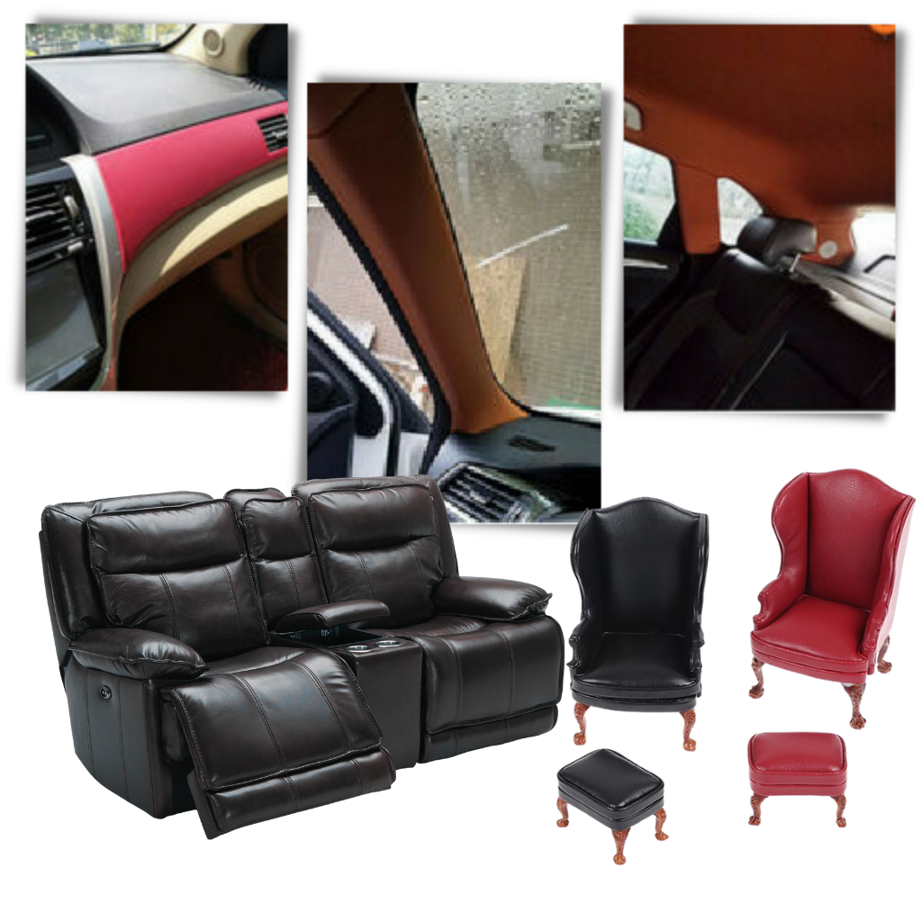 Kunstleder Reparaturflicken Selbstklebend | Zuschneidbar Robust Leder