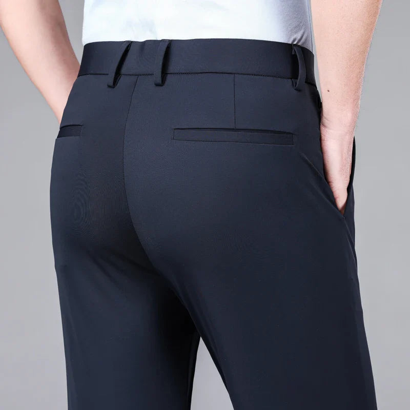Stretchhose - Schmale Passform Hose Mit Knopfverschluss