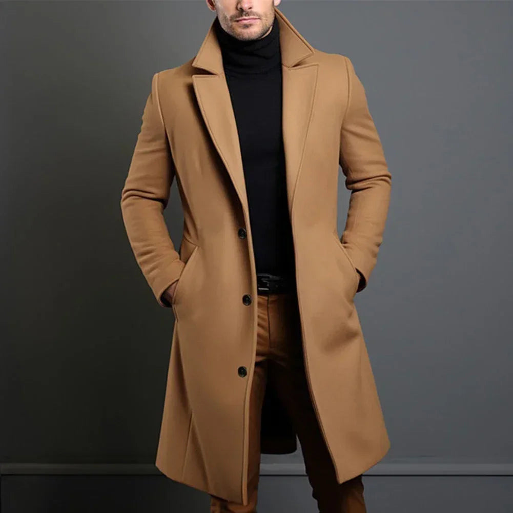 Winter Trenchcoat - Langer Schnitt mit Reverskragen