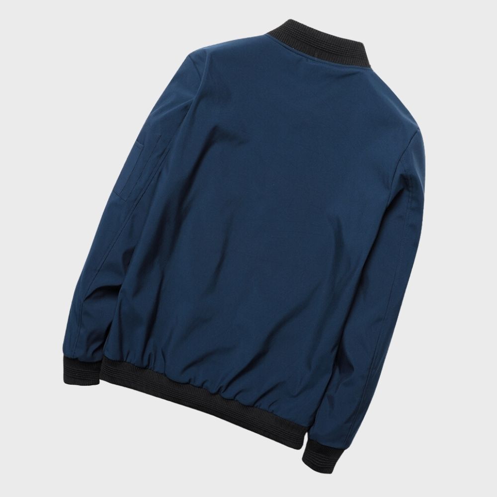 Bomberjacke Herren | Kurz mit Reißverschluss und Armtasche