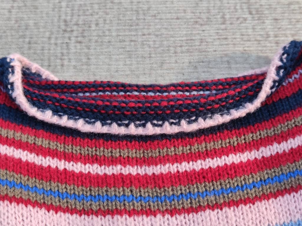 Pullover | Rundhalsausschnitt mit Strickmuster