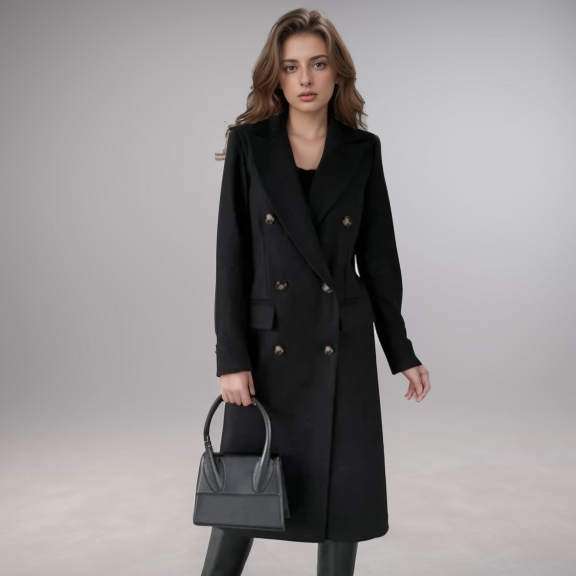 Trench Coat Lang - Zweireihig Mit Tailliertem Schnitt