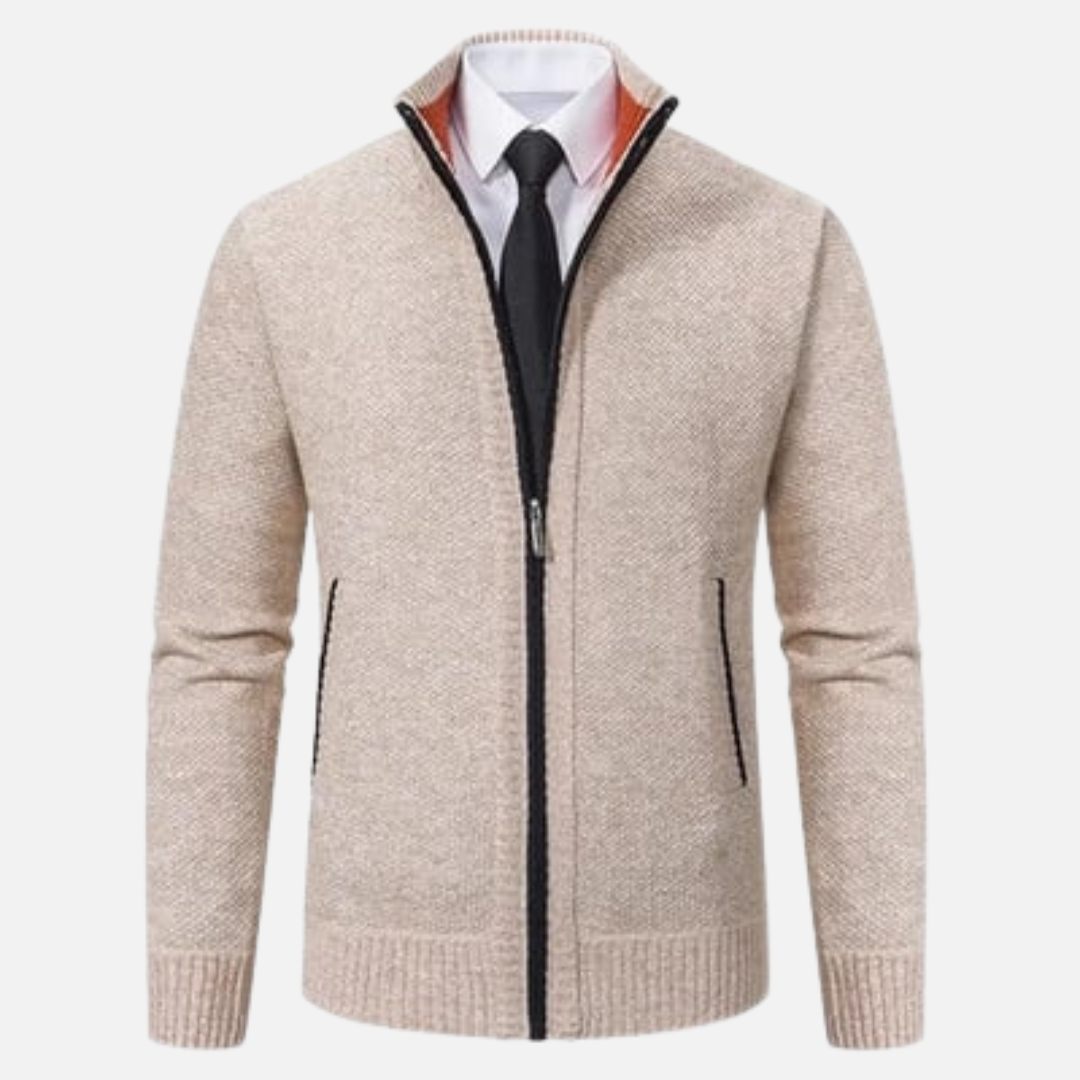 Fleecejacke mit Reißverschluss - Gerippter Kragen und Taschen