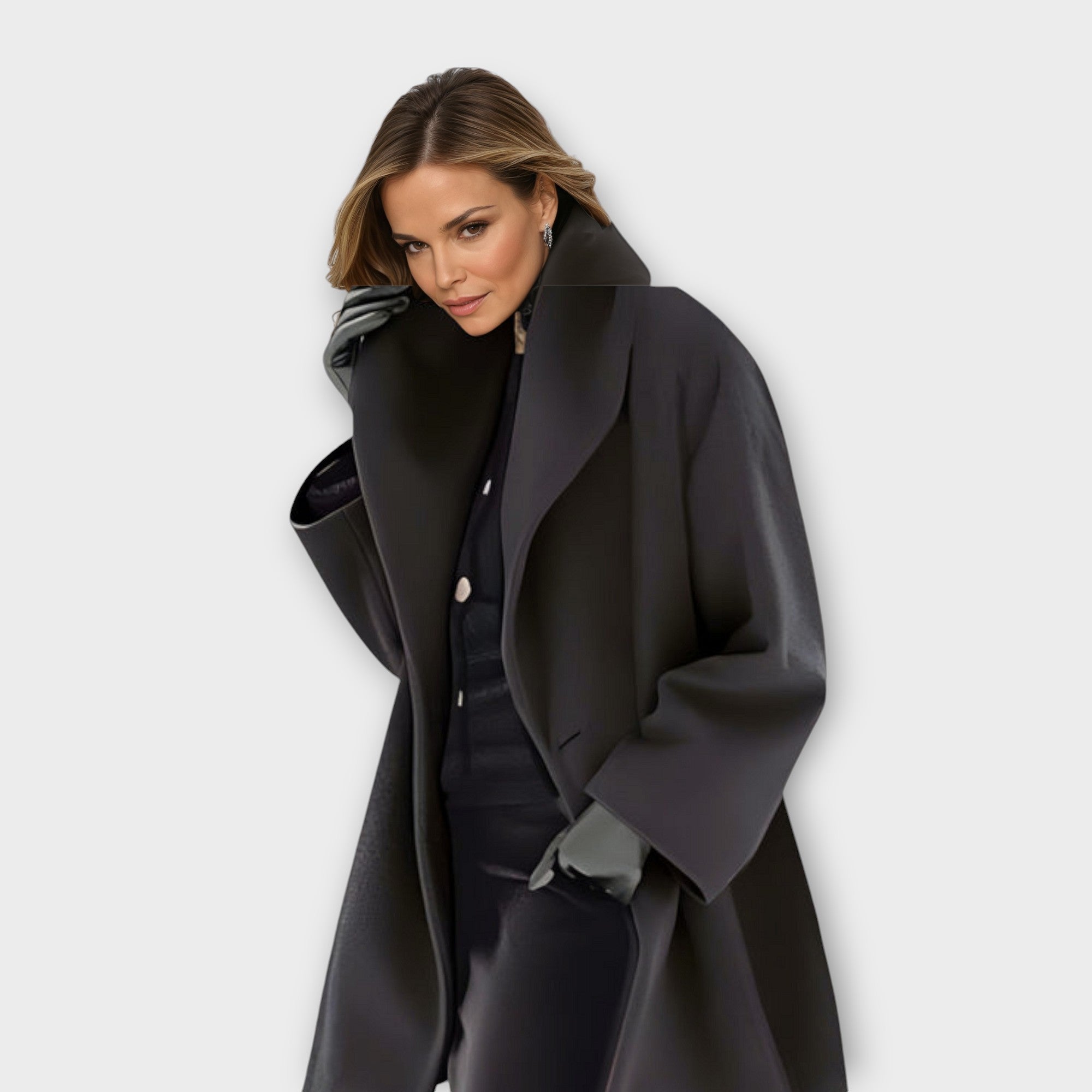 Winter Mantel | Weiter Schnitt mit Kapuze