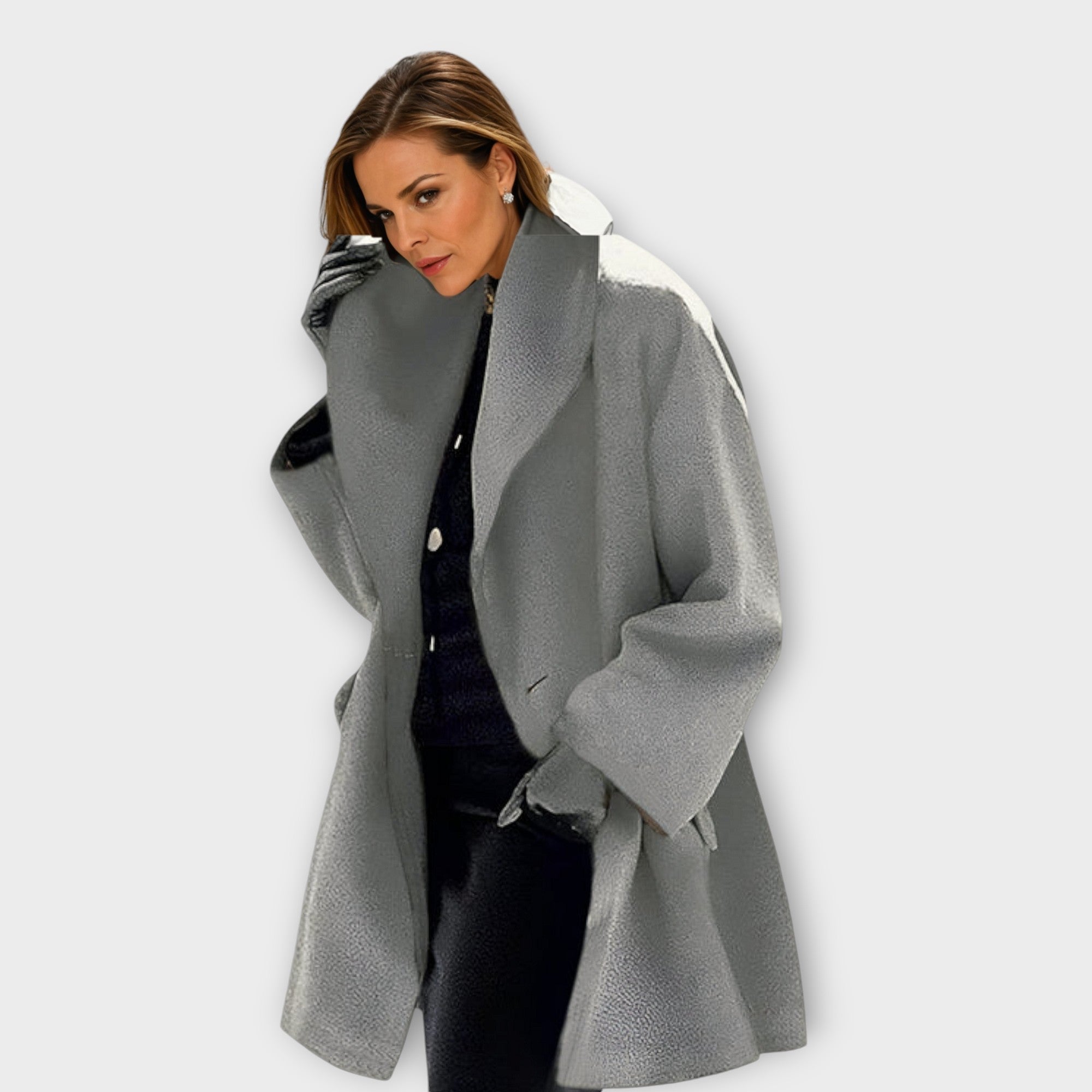 Winter Mantel | Weiter Schnitt mit Kapuze