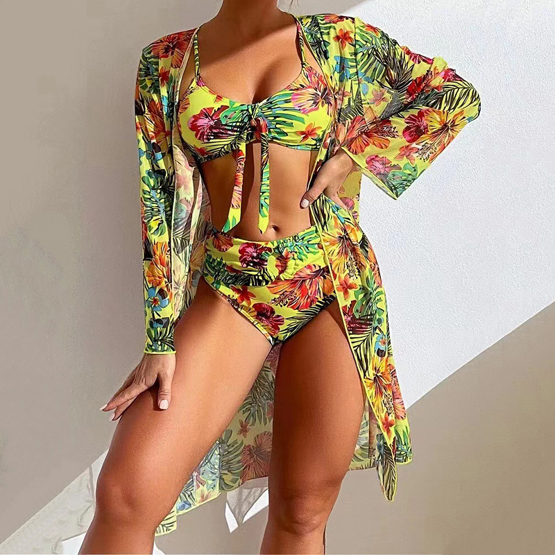 Damen Hoher Taille Bikini Set