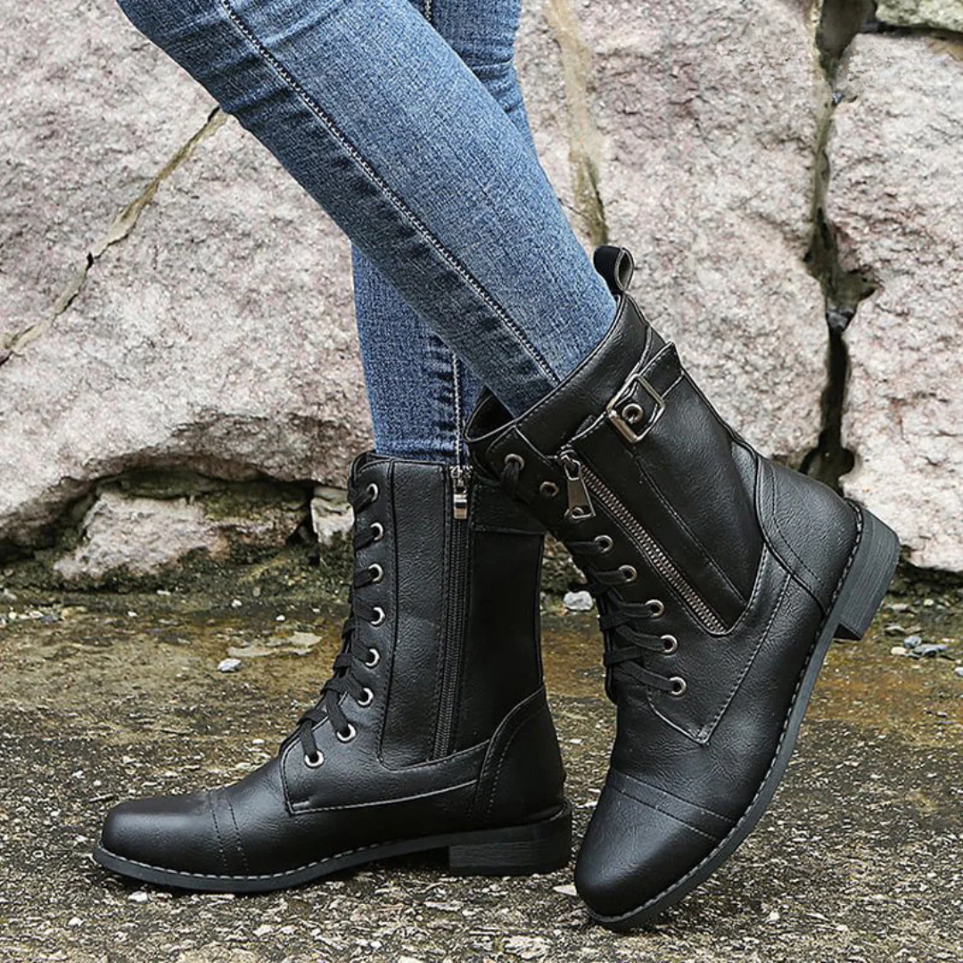 Schnürstiefel Reißverschluss | Klassische Boots