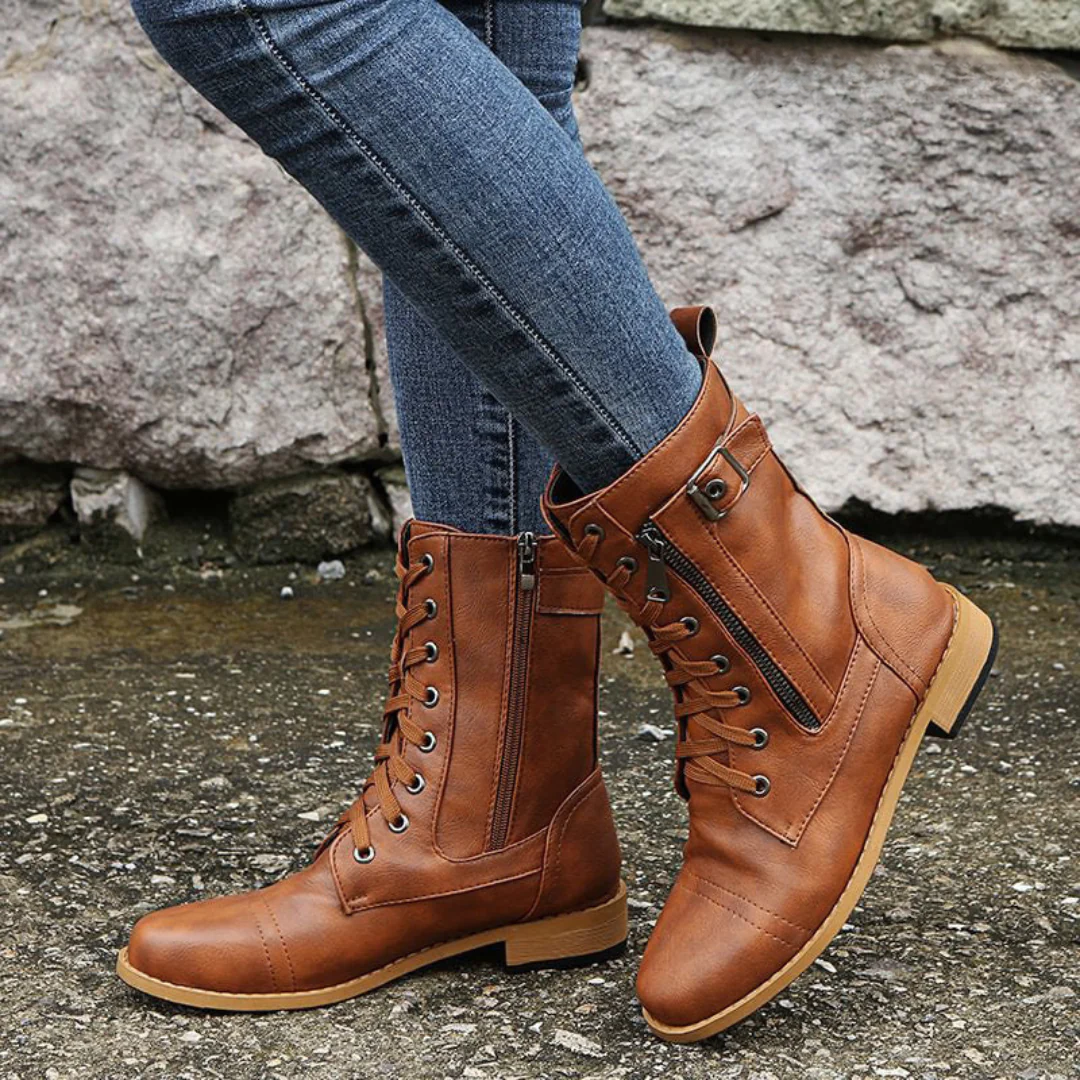 Schnürstiefel Reißverschluss | Klassische Boots