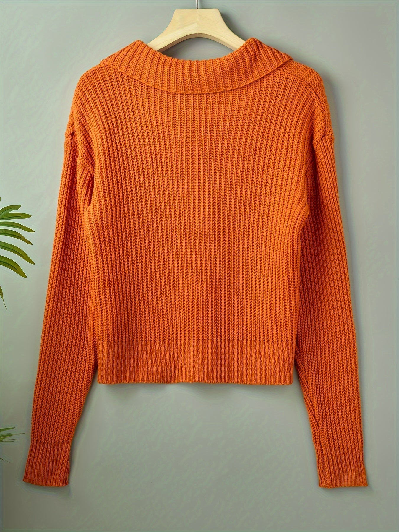 Strickjacke | Breite Knöpfe Kragen