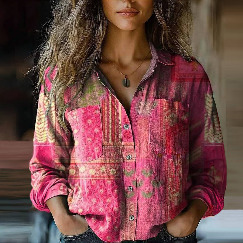 Bluse Mit Muster | Lockere Passform