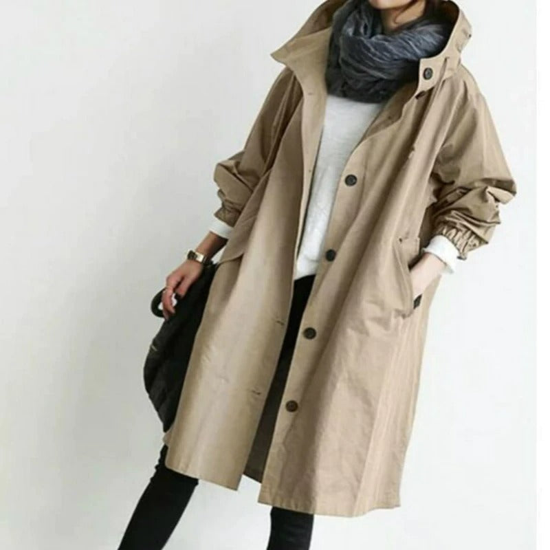 Trenchcoat - Weiter Schnitt mit Knopfleiste