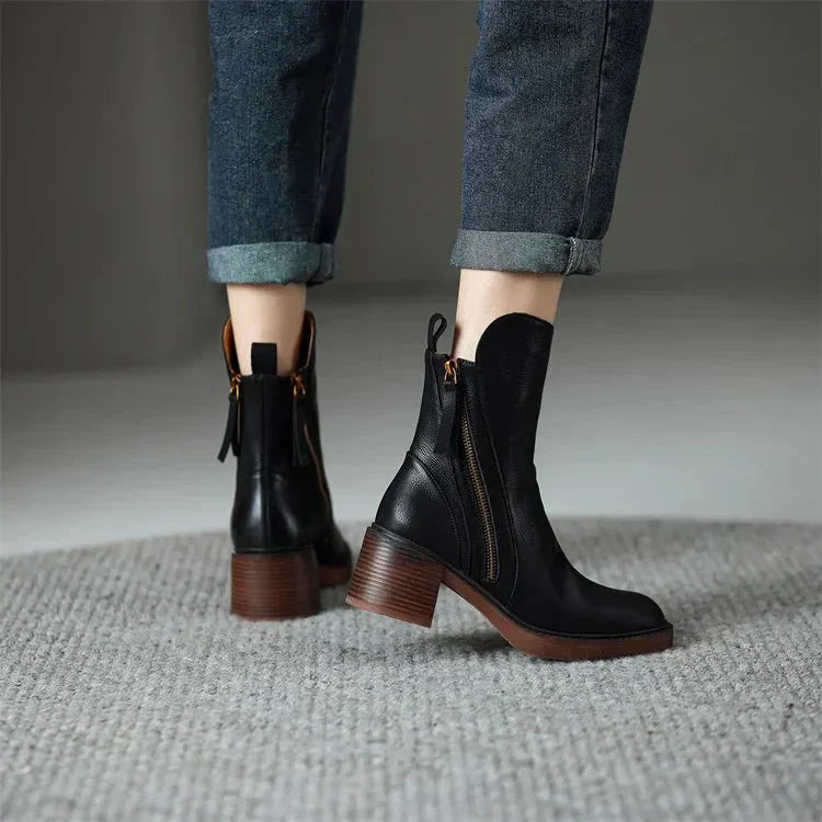 Stiefeletten | Klassisches Design mit Blockabsatz