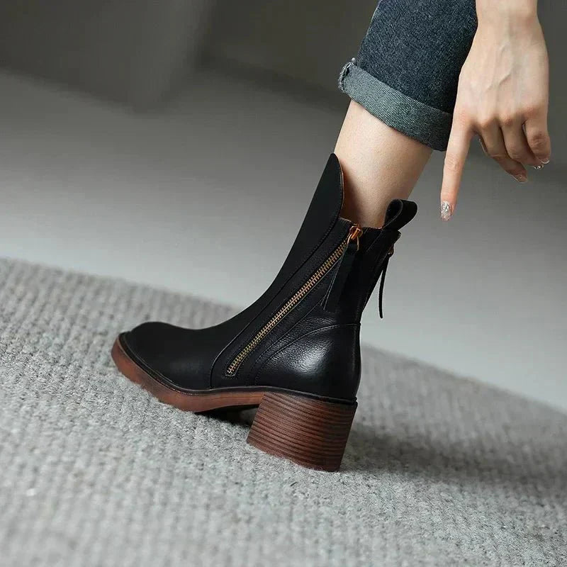 Stiefeletten | Klassisches Design mit Blockabsatz