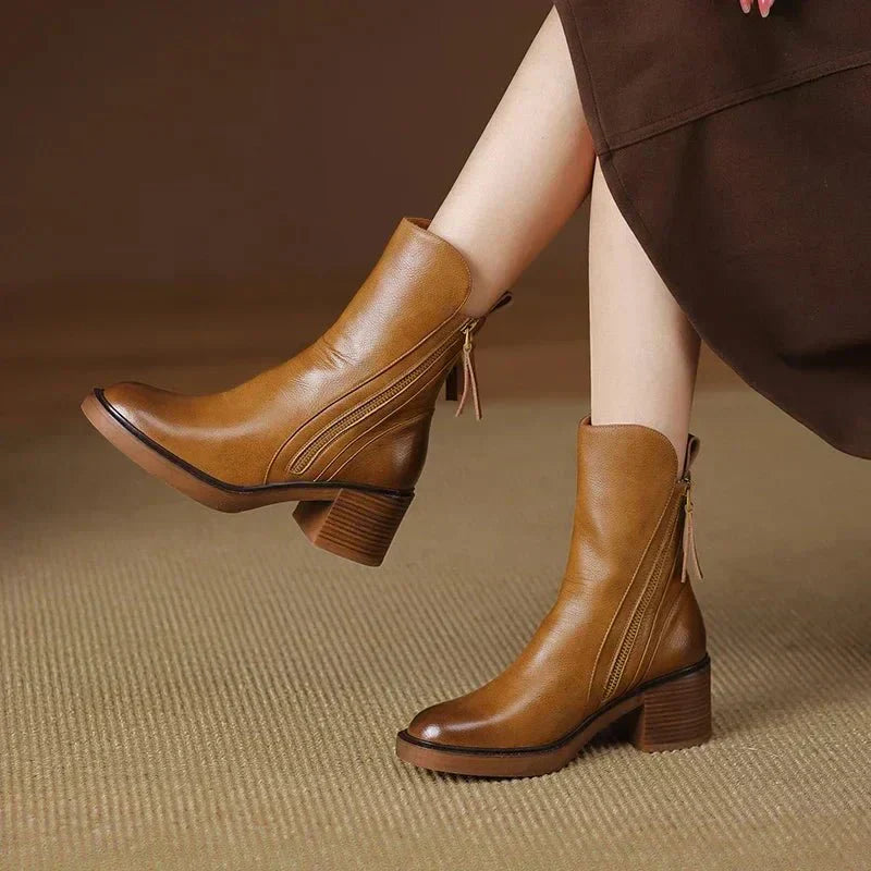 Stiefeletten | Klassisches Design mit Blockabsatz