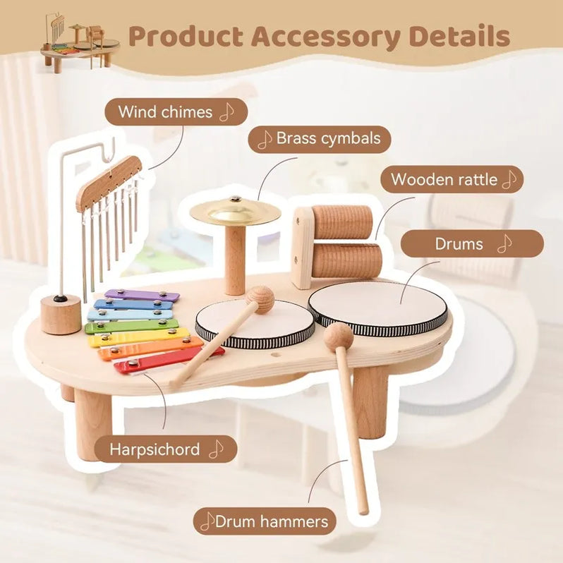 Kinder Musikstation Spielzeug | Mit Klavier Trommeln und Soundeffekten