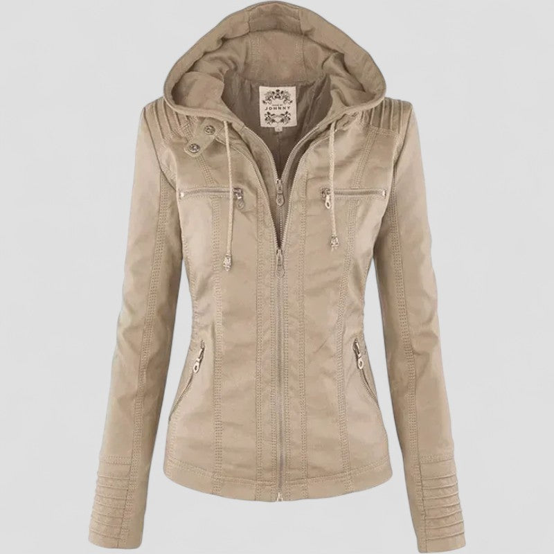 Übergangsjacke | Kurzer Schnitt mit Kapuze und Reißverschluss