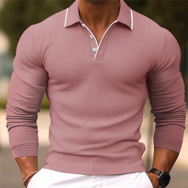 Polo Shirt Langarm | Klassische Knopfleiste