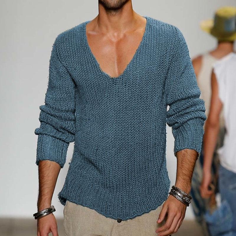 Strickpullover V-Ausschnitt | Lockerer Schnitt