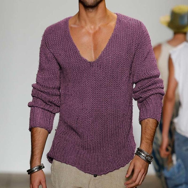Strickpullover V-Ausschnitt | Lockerer Schnitt