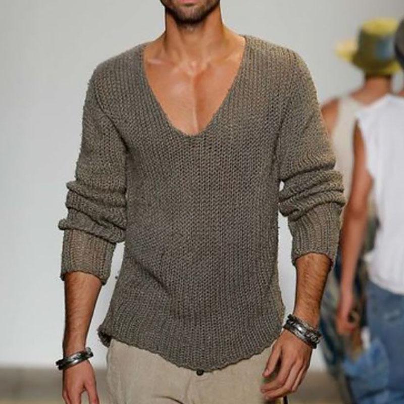 Strickpullover V-Ausschnitt | Lockerer Schnitt