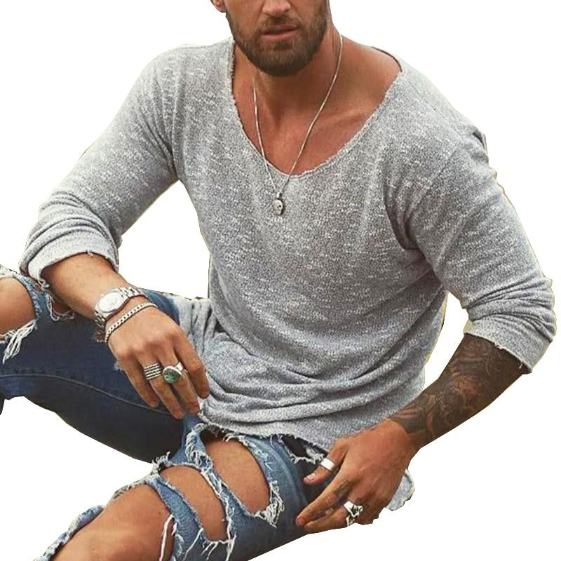 Langarm Shirt | Lockerer Rundhals Schnitt