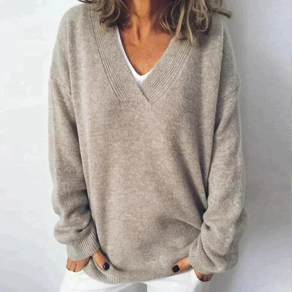 Pullover Sweater | Locker V Ausschnitt