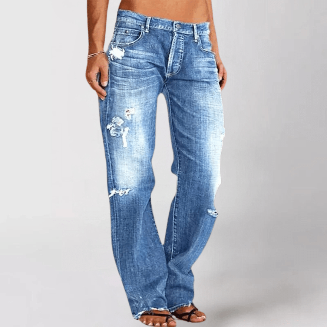 Weit Geschnittene Jeans - Distressed Details