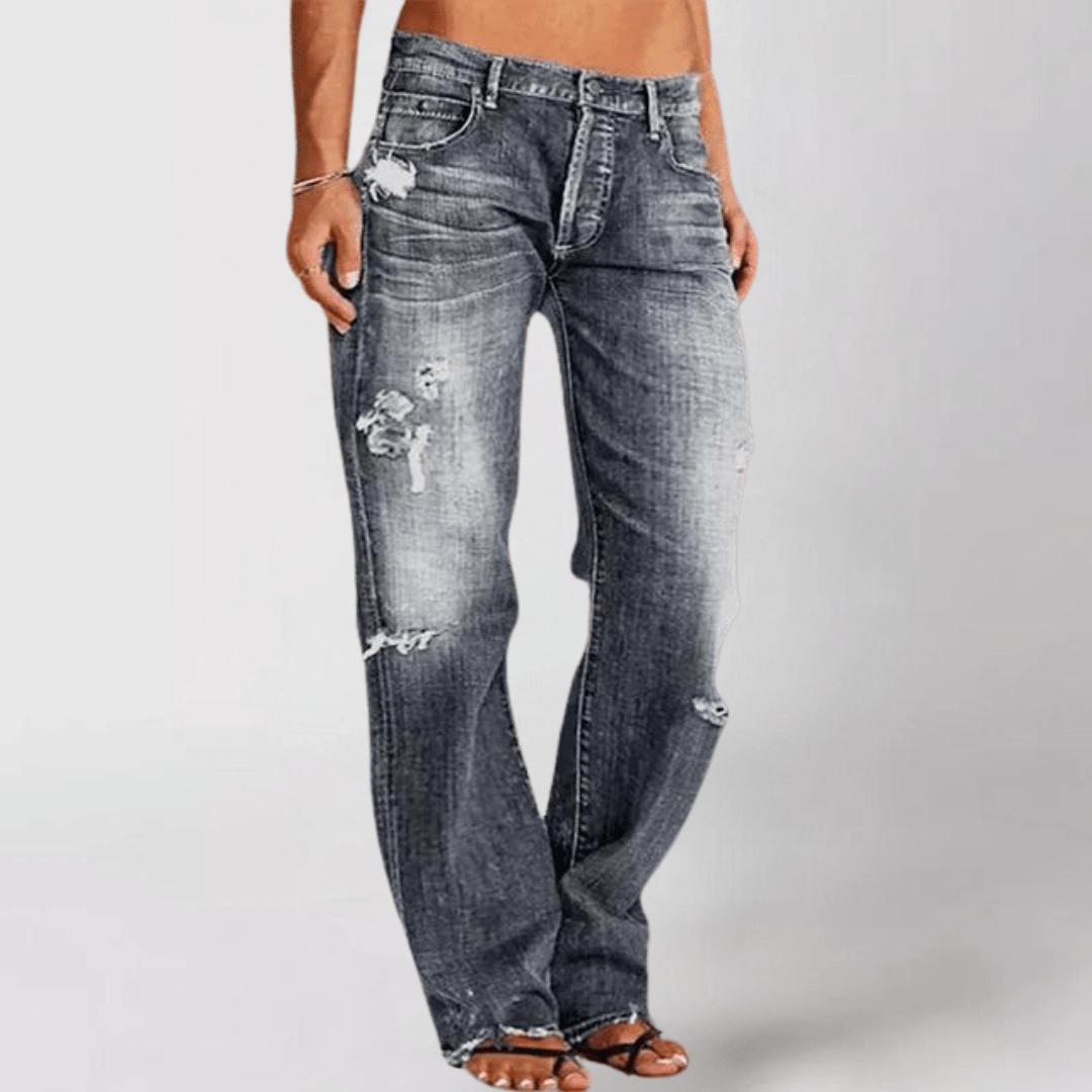 Weit Geschnittene Jeans - Distressed Details