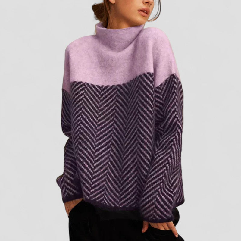 Strickpullover | Rollkragenpullover mit Muster